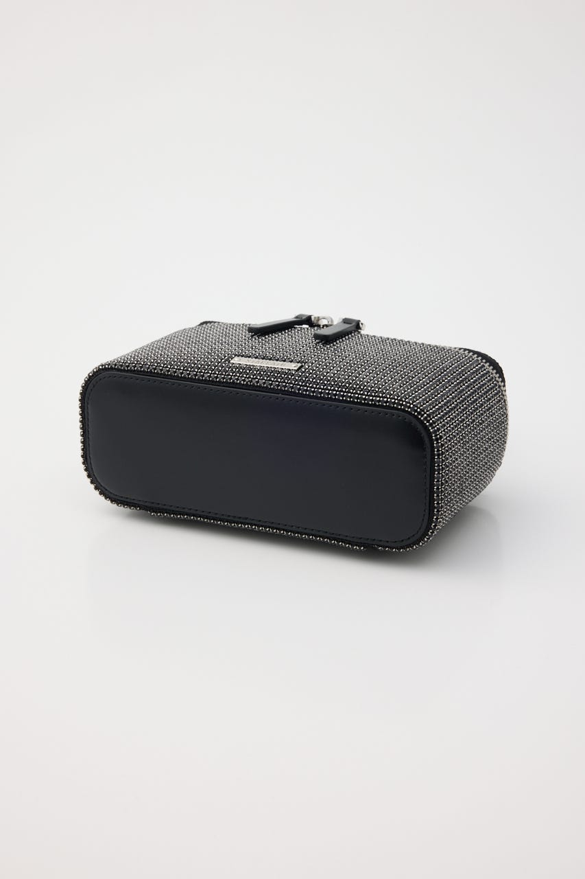 クリスタル2wayバニティバッグ BLK FREE