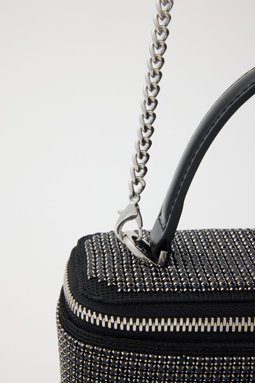 クリスタル2wayバニティバッグ BLK FREE