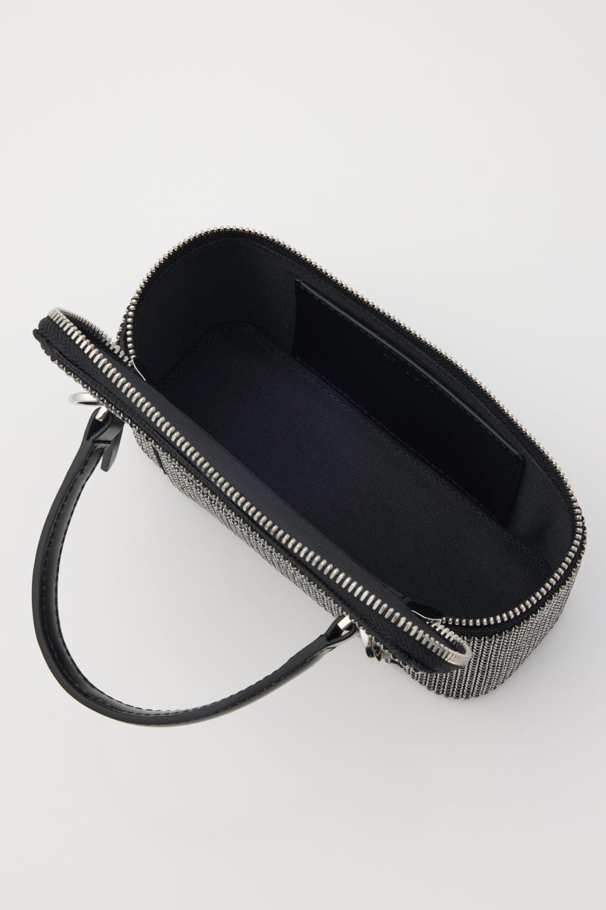 クリスタル2wayバニティバッグ BLK FREE