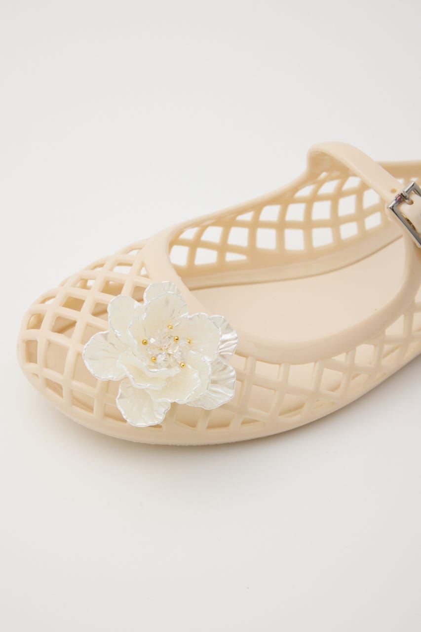 【J.】チャーム3ＤフラワーＢＩＧ（ピンサイズ大） WHT M