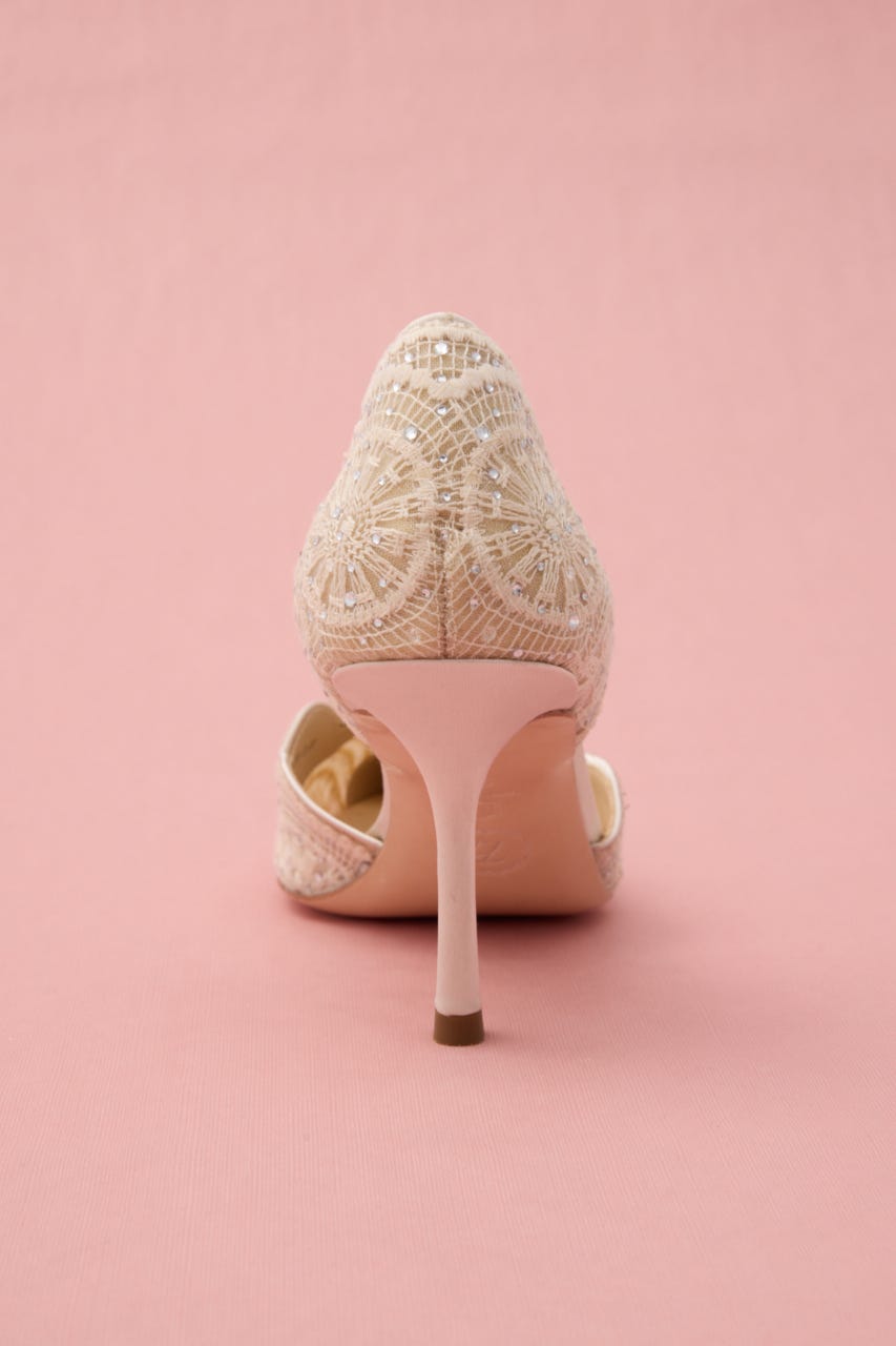 ウェディングセパレードパンプス 柄WHT 23.0cm