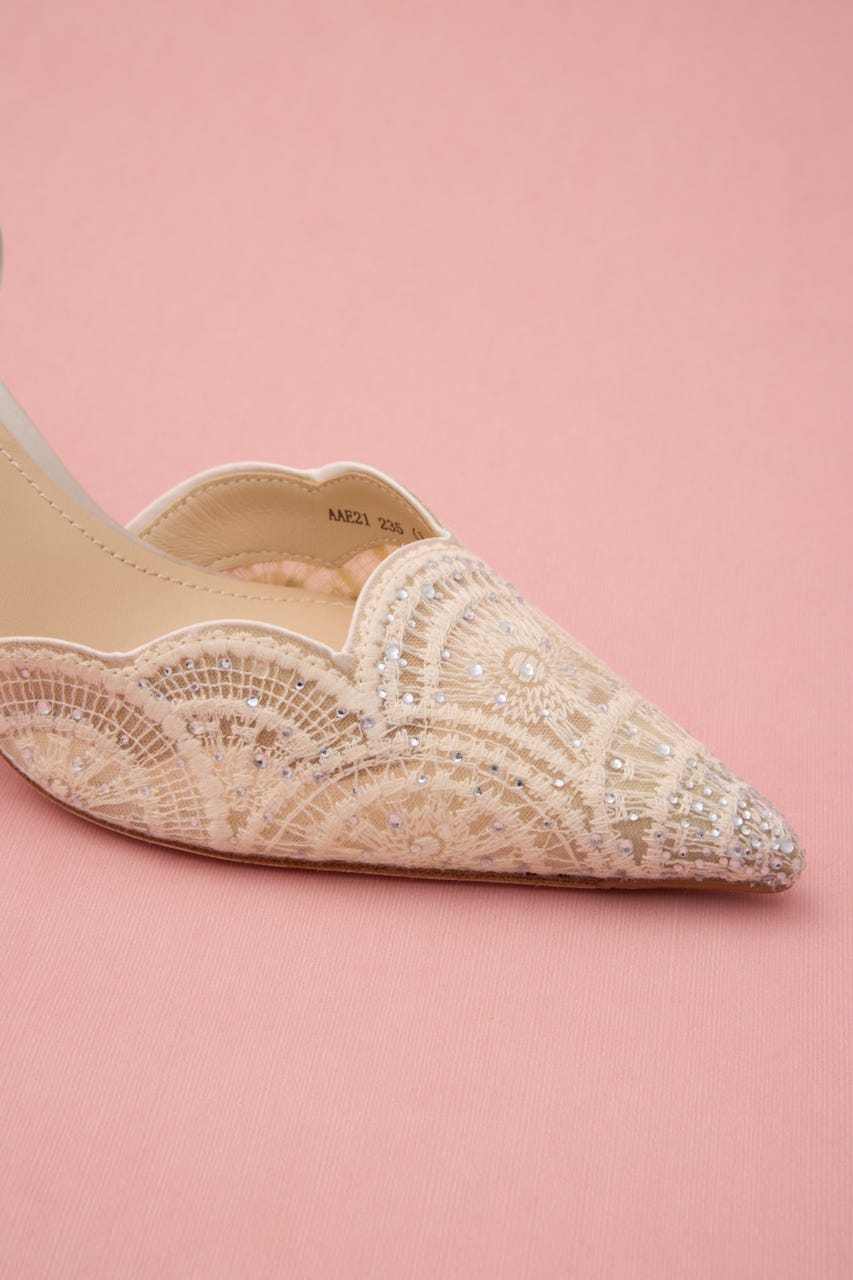 ウェディングセパレードパンプス 柄WHT 23.0cm