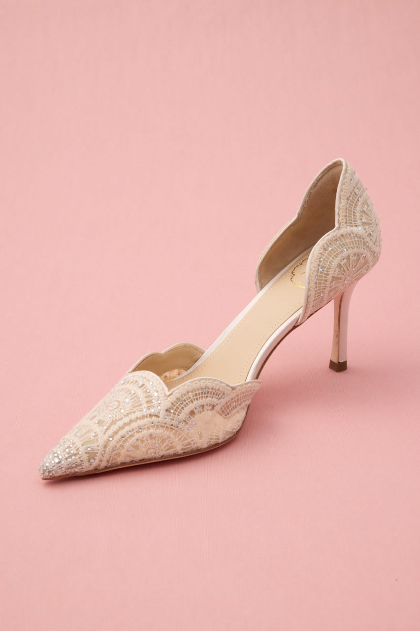 ウェディングセパレードパンプス 柄WHT 23.0cm