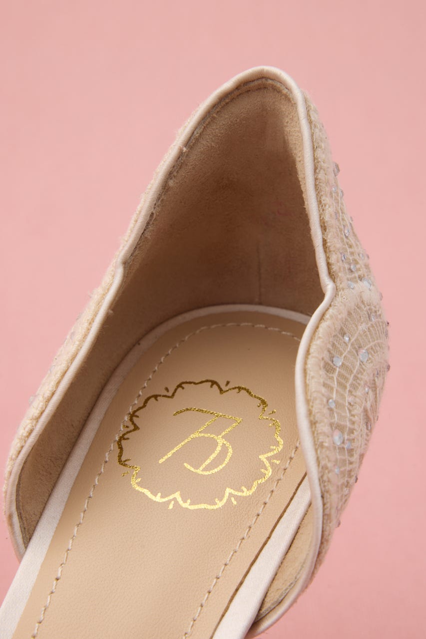 ウェディングセパレードパンプス 柄WHT 23.0cm