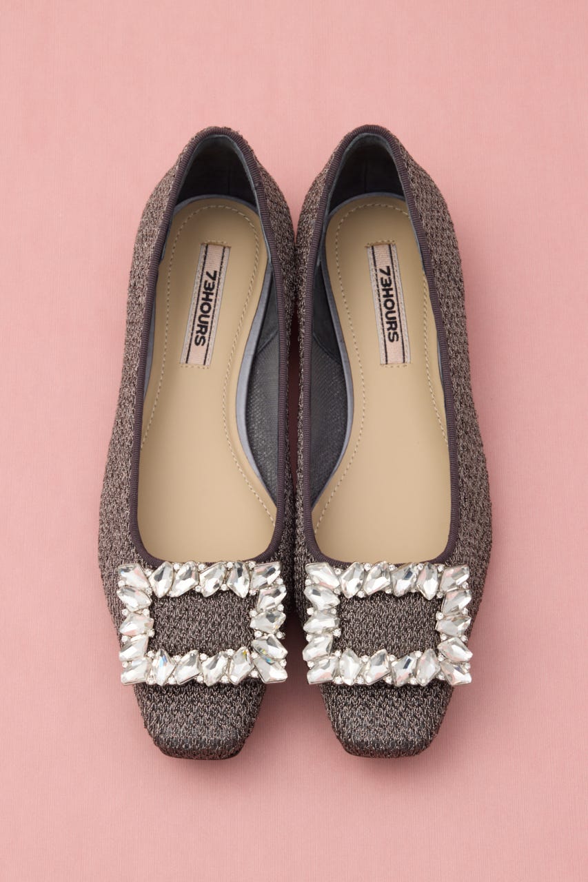 MIXメッシュシアーバックルフラット BLK 24.5cm