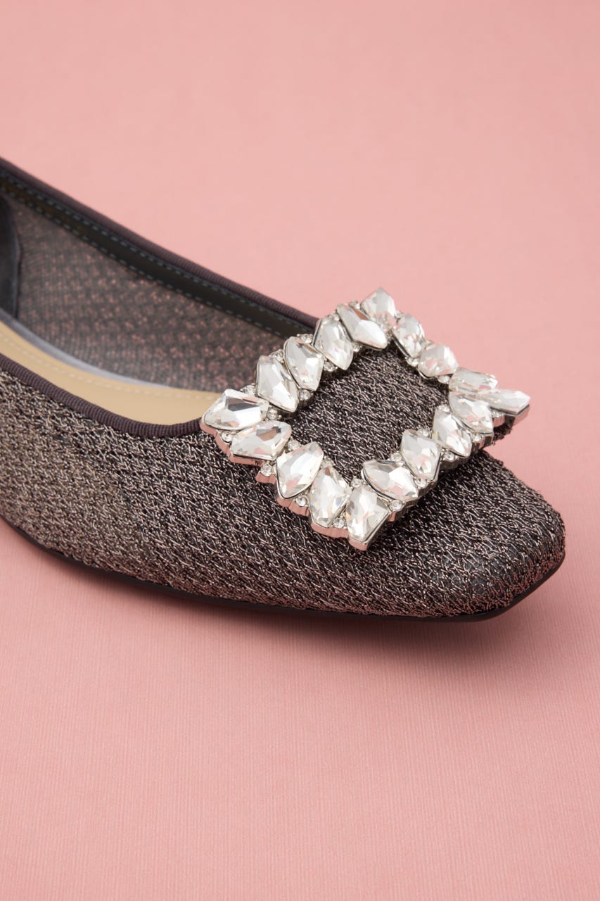 MIXメッシュシアーバックルフラット BLK 24.5cm