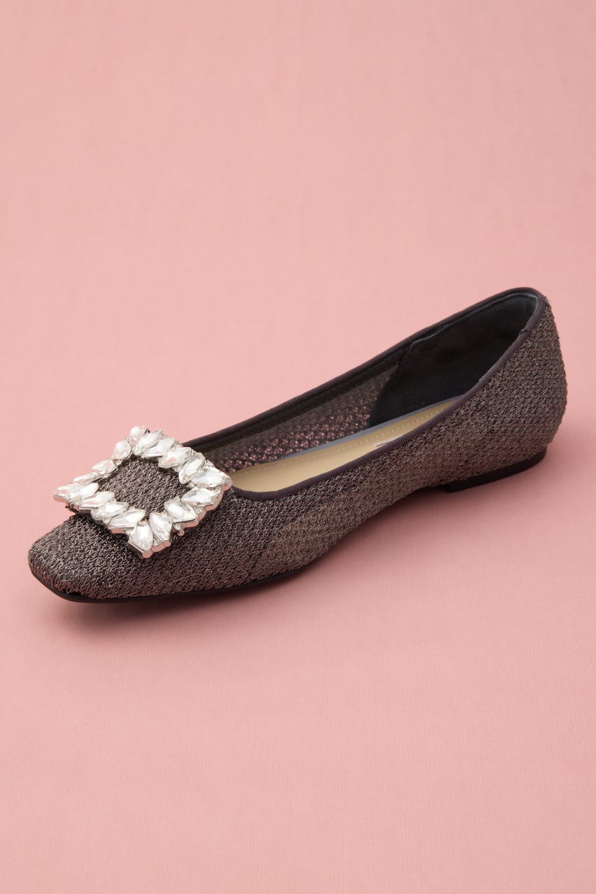 MIXメッシュシアーバックルフラット BLK 24.5cm