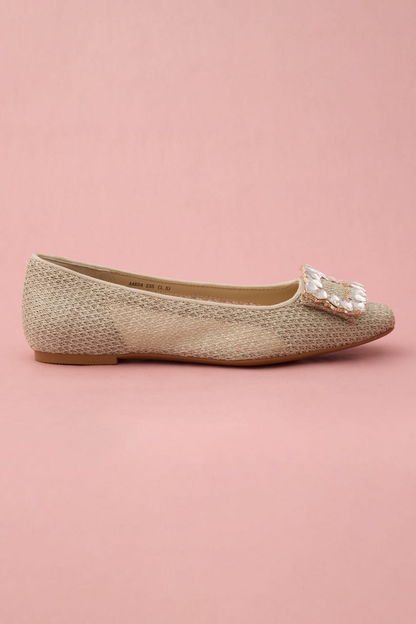 MIXメッシュシアーバックルフラット GLD 24.0cm