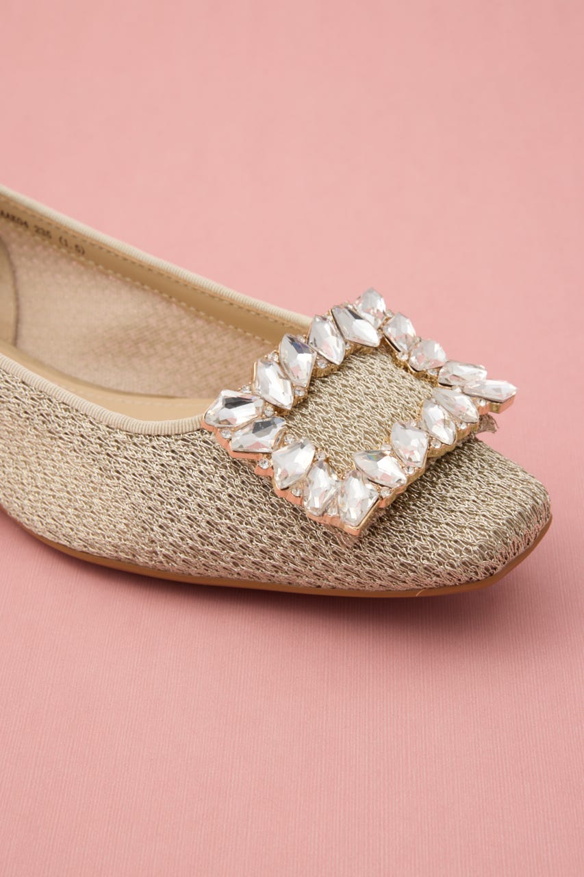 MIXメッシュシアーバックルフラット GLD 24.0cm