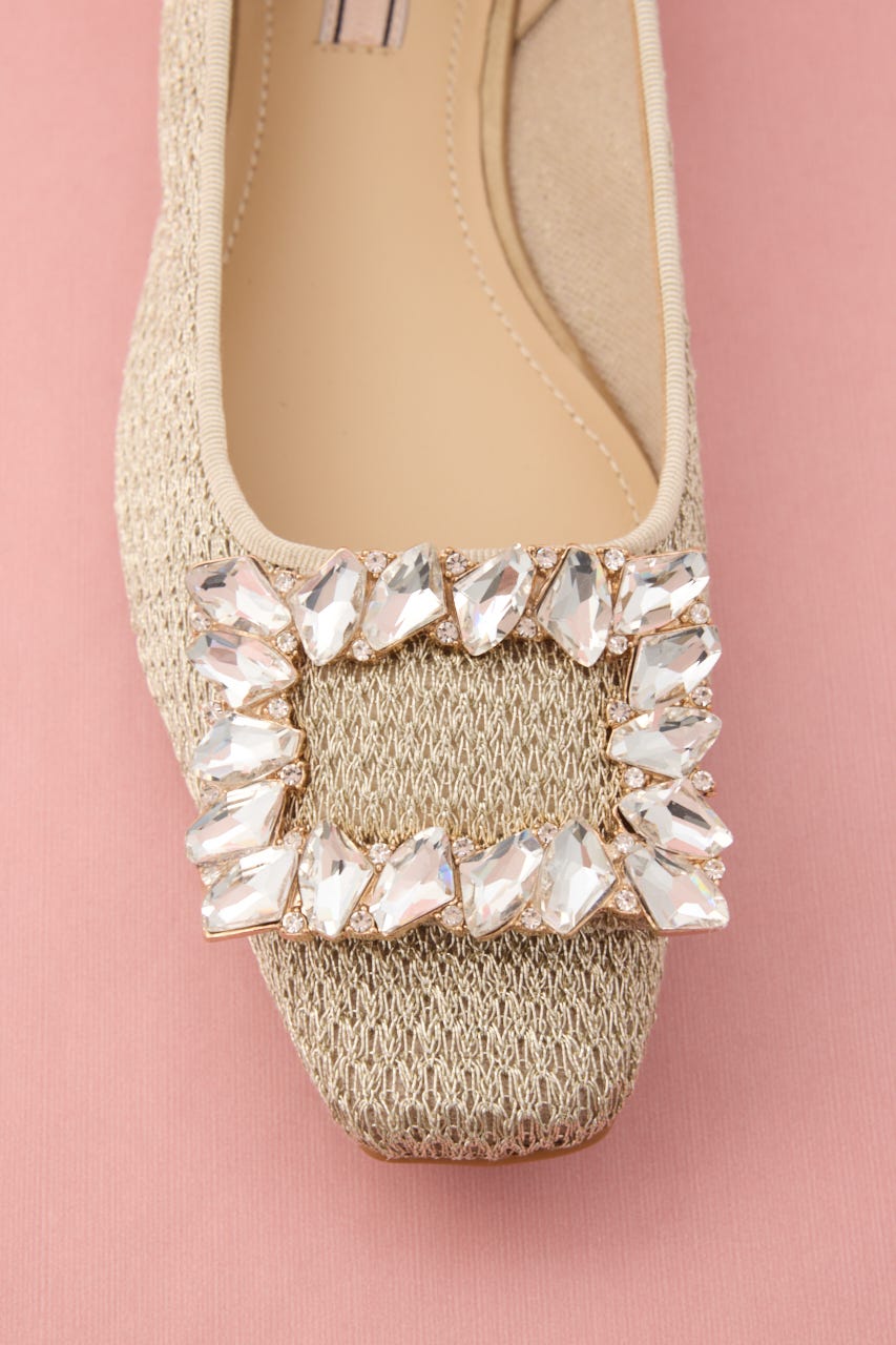 MIXメッシュシアーバックルフラット GLD 24.0cm