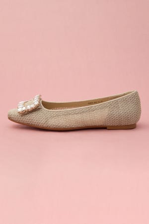 MIXメッシュシアーバックルフラット