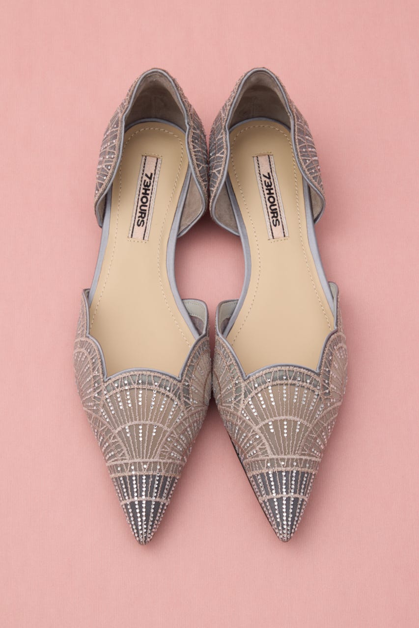 ウェディングセパレートオリエントフラット GRY 23.5cm