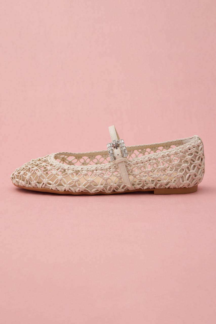 ブレイドサマーバックルフラット WHT 22.5cm