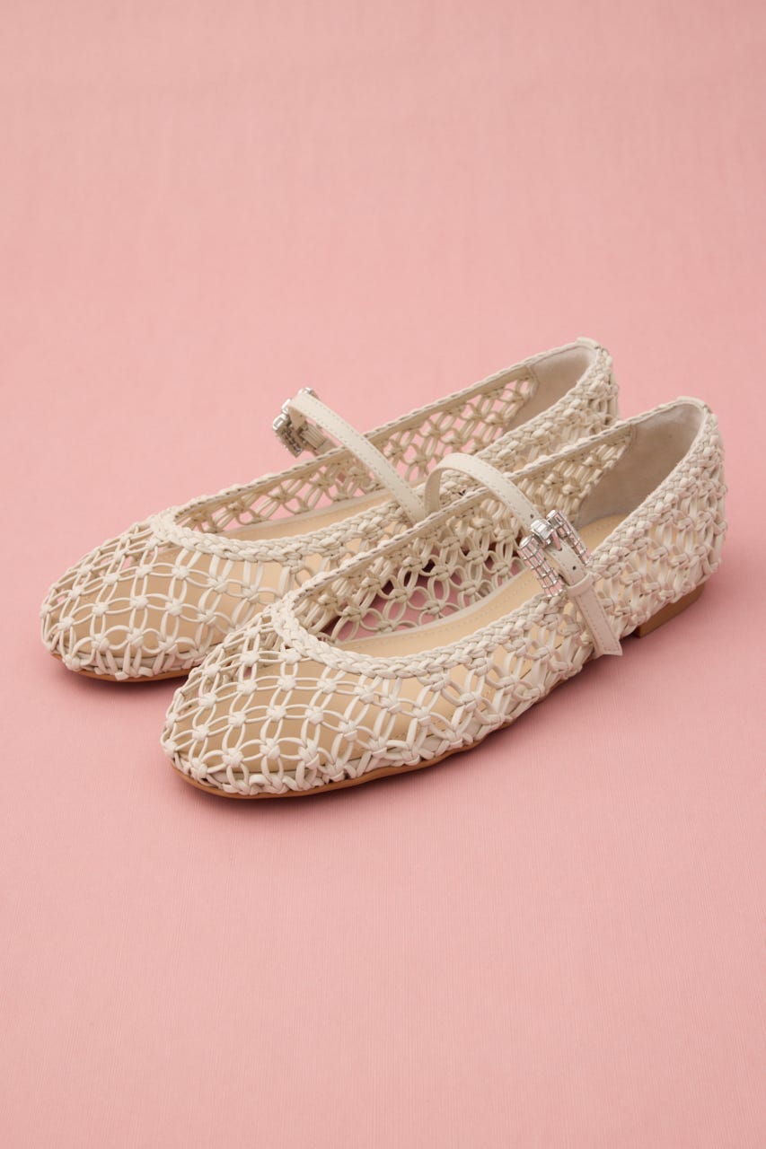 ブレイドサマーバックルフラット WHT 22.5cm