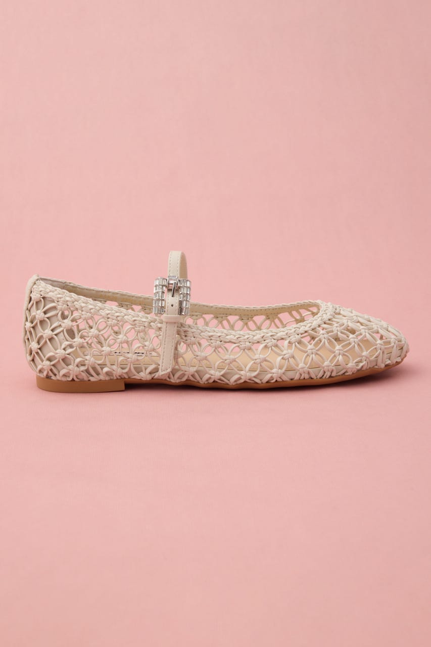 ブレイドサマーバックルフラット WHT 22.5cm