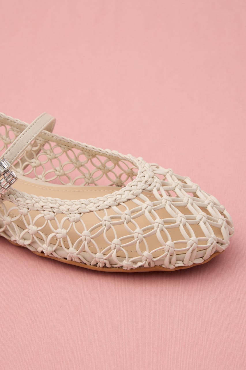 ブレイドサマーバックルフラット WHT 22.5cm