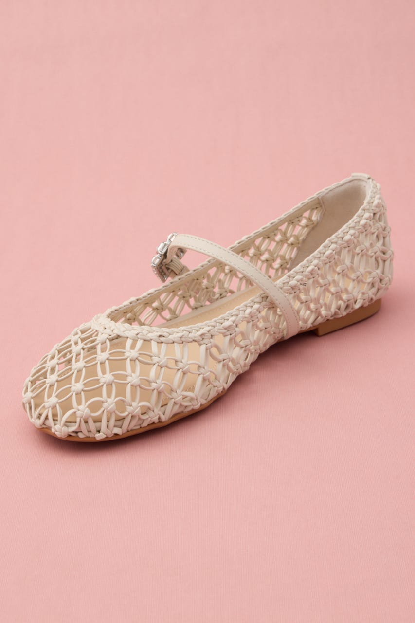 ブレイドサマーバックルフラット WHT 22.5cm