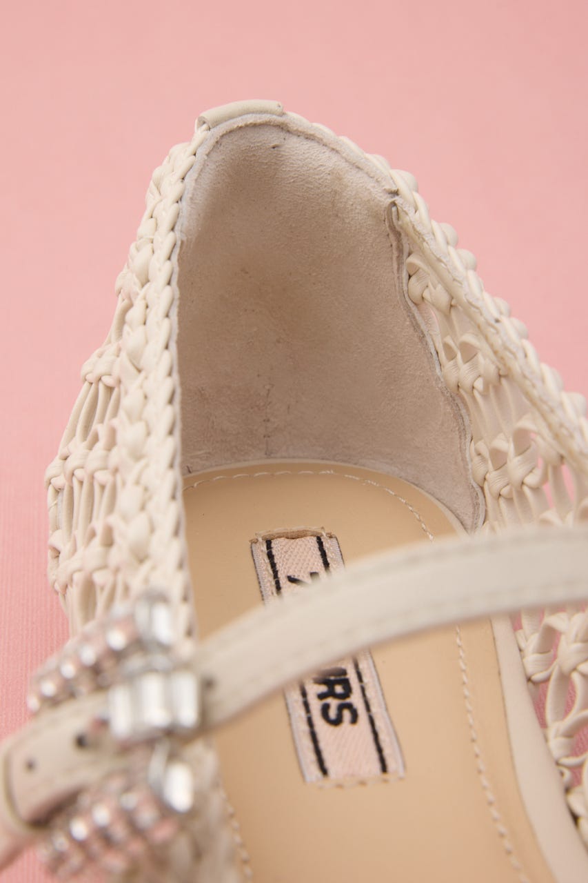 ブレイドサマーバックルフラット WHT 22.5cm