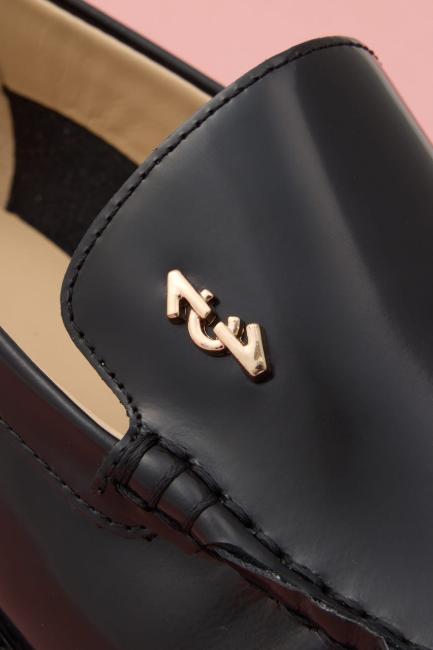 クラスライトギャザーローファー BLK 24.5cm