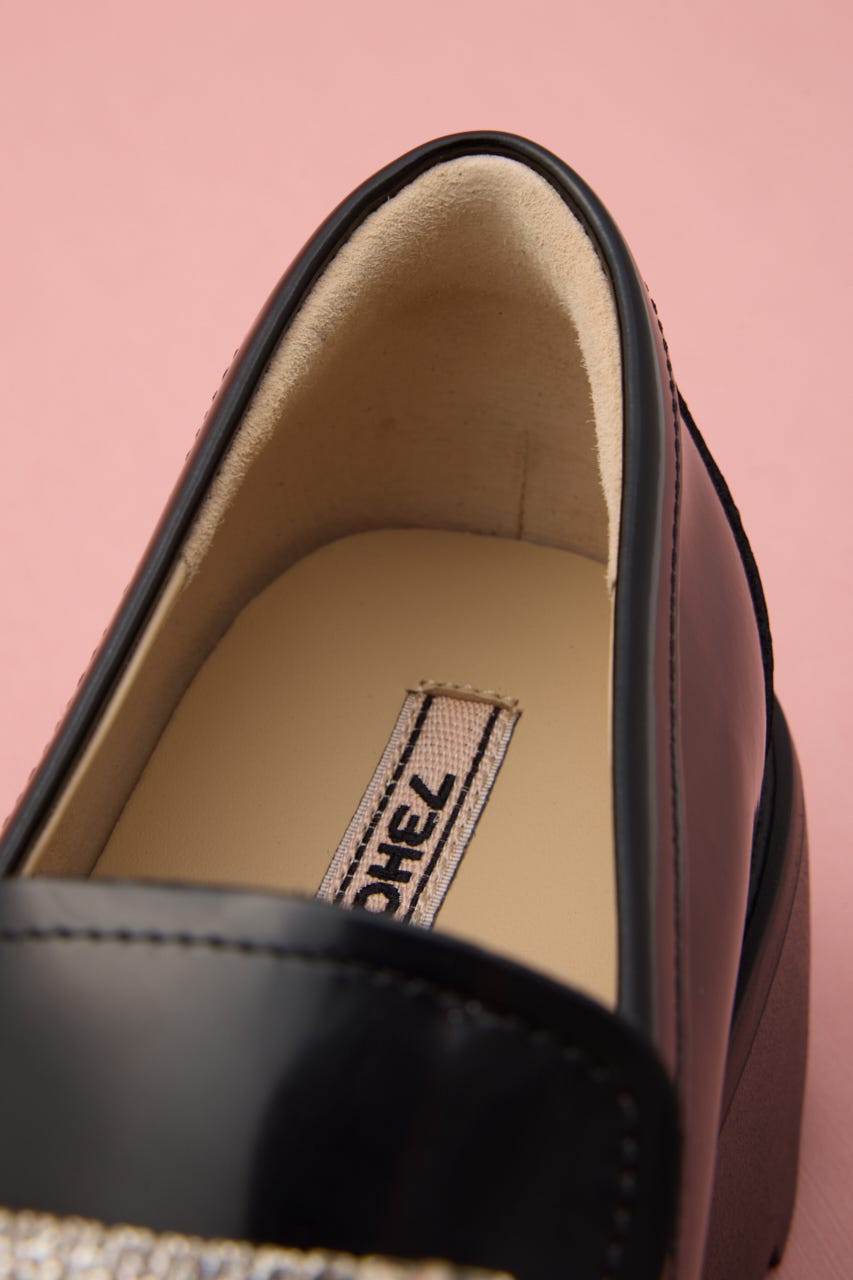 ルミナスリッチバックルローファー BLK 23.5cm