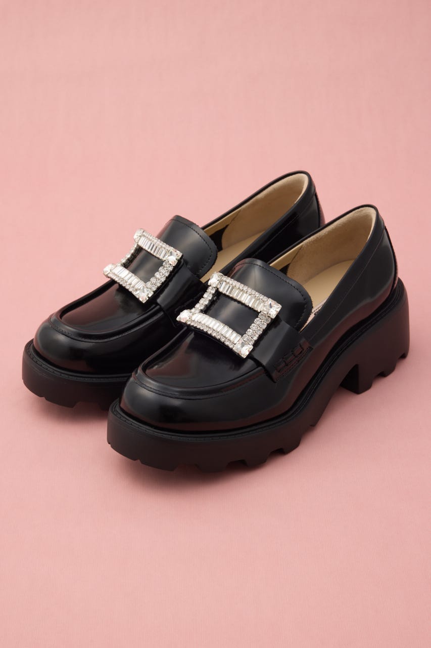 ルミナスリッチバックルローファー BLK 23.5cm