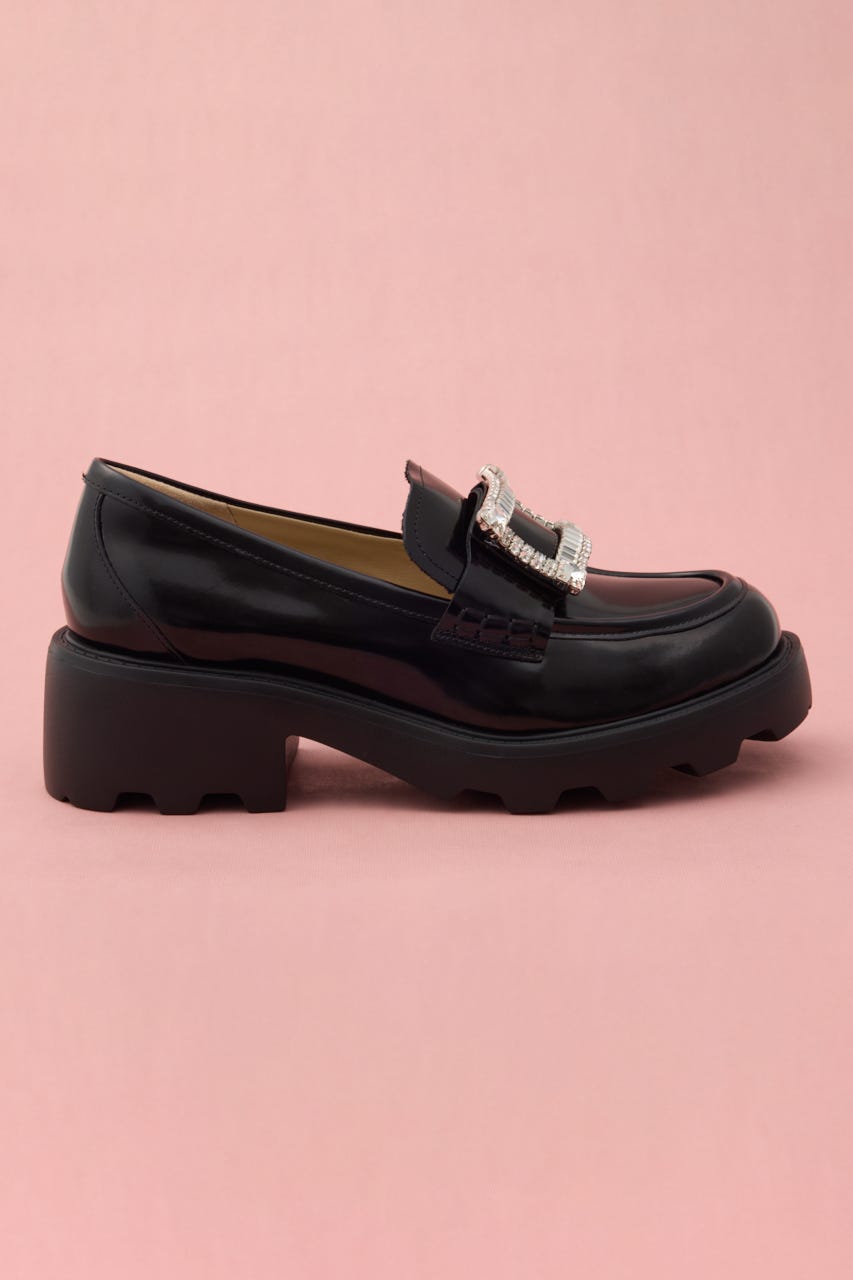 ルミナスリッチバックルローファー BLK 23.5cm