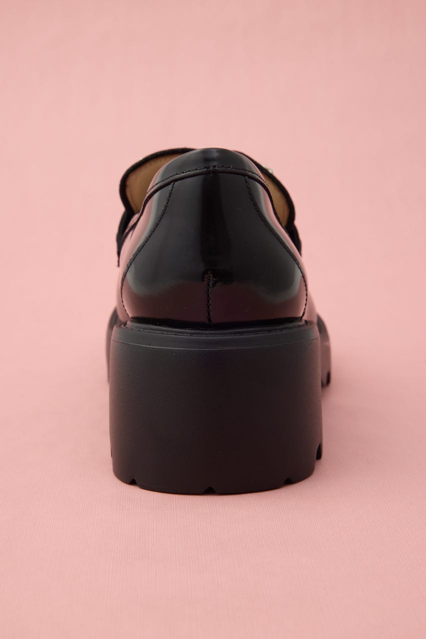 ルミナスリッチバックルローファー BLK 23.5cm