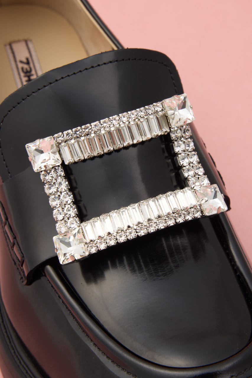 ルミナスリッチバックルローファー BLK 23.5cm