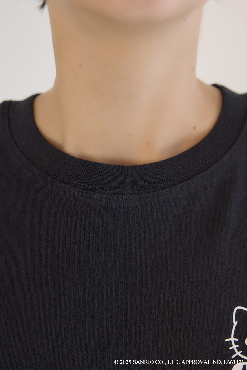 (サンリオキャラクターズ)SUNBURN キティ Tシャツ BLK S