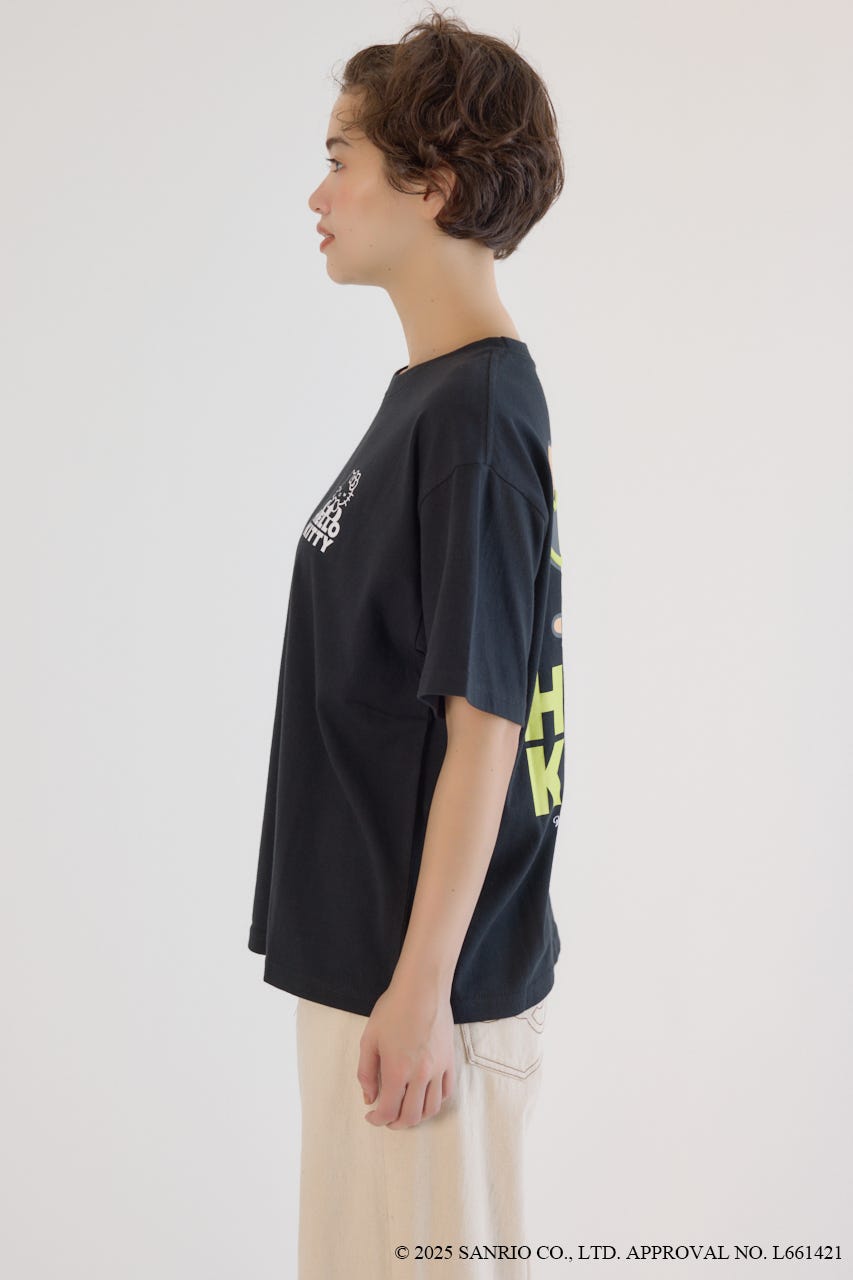 (サンリオキャラクターズ)SUNBURN キティ Tシャツ BLK S