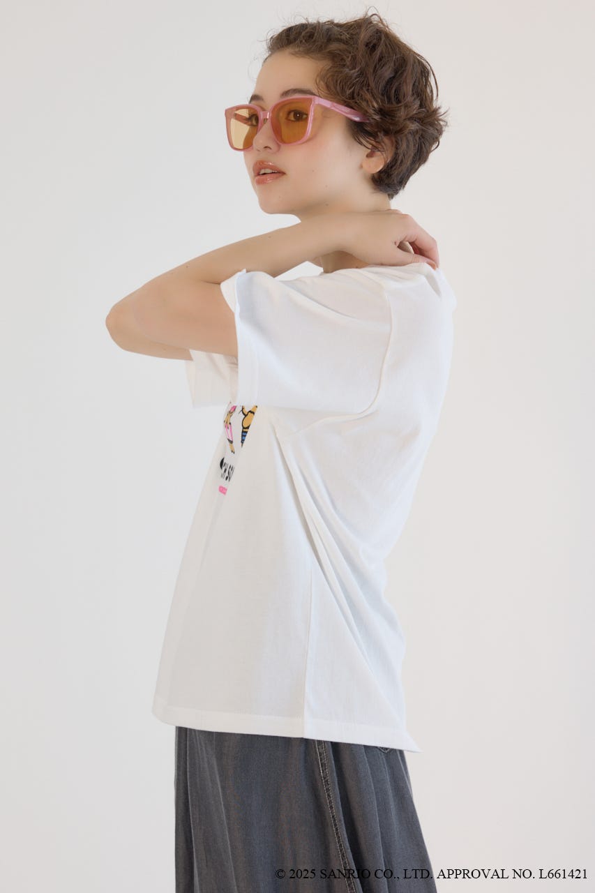 (サンリオキャラクターズ)SUNBURN キティ Tシャツ 柄WHT M