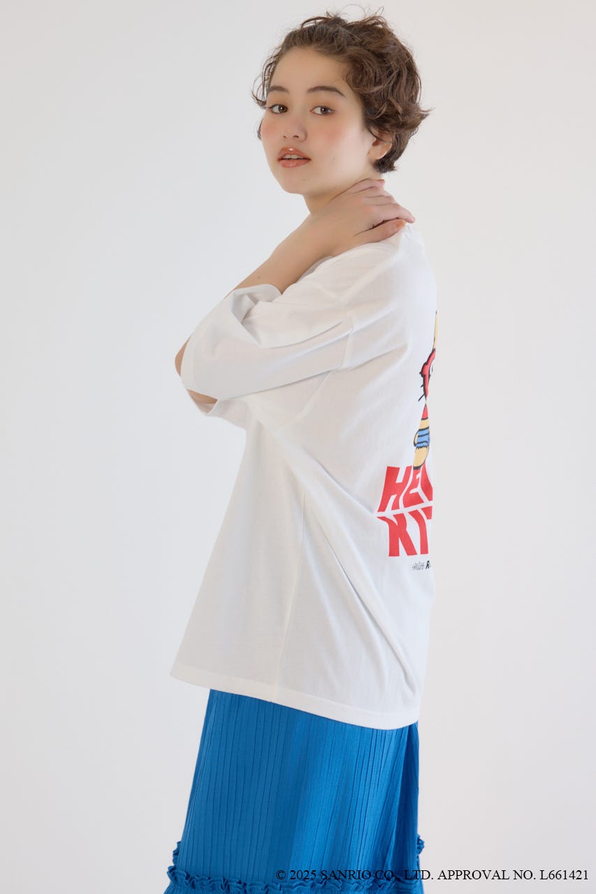 (サンリオキャラクターズ)SUNBURN キティ Tシャツ O/WHT S