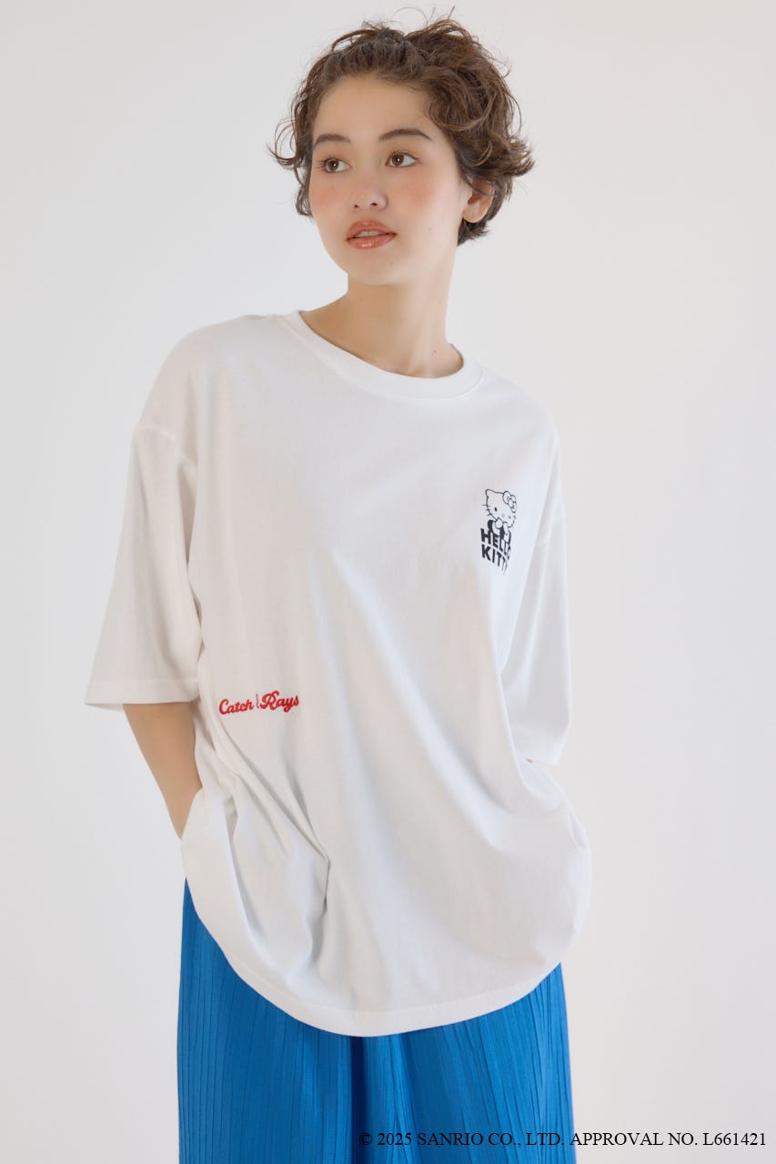 (サンリオキャラクターズ)SUNBURN キティ Tシャツ O/WHT S
