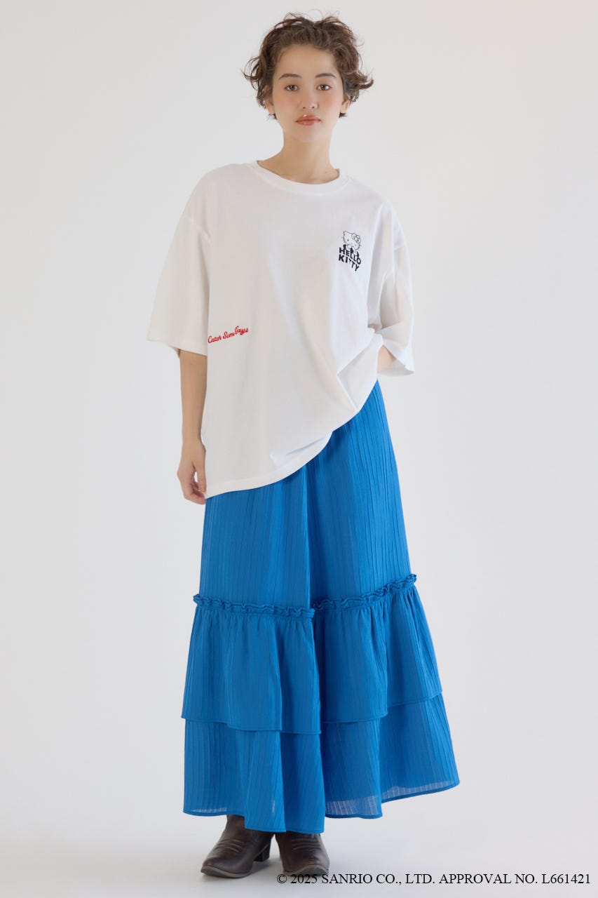 (サンリオキャラクターズ)SUNBURN キティ Tシャツ O/WHT S