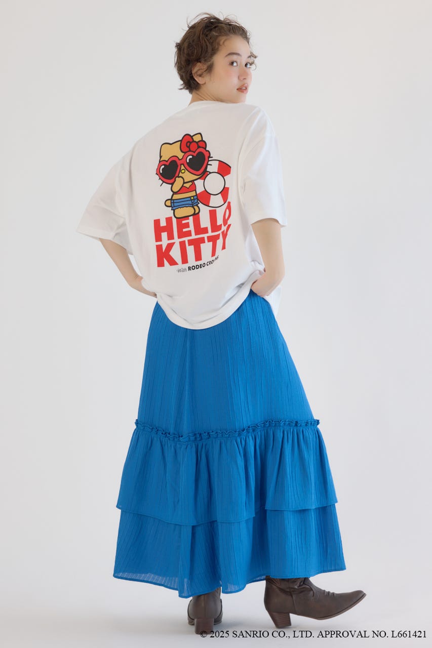 (サンリオキャラクターズ)SUNBURN キティ Tシャツ O/WHT S