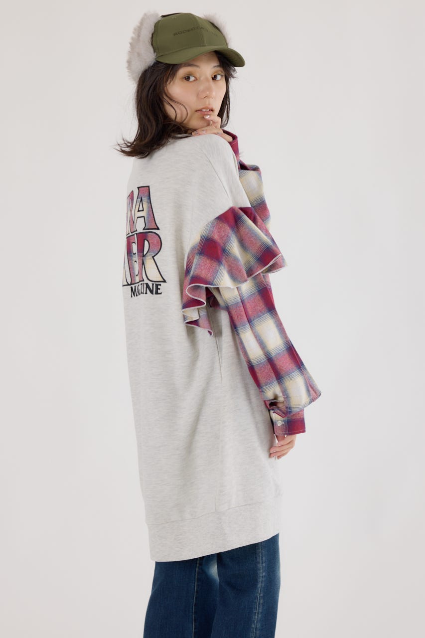 【UNISEX】(THRASHER) リメイクスウェットワンピース L/T.GRY FREE