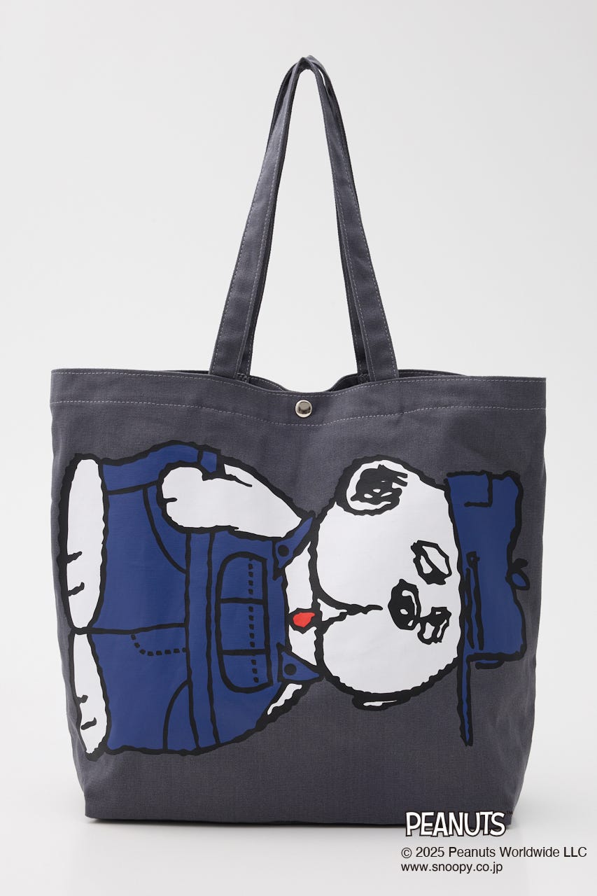 (PEANUTS)BIGトートバッグ C.GRY FREE