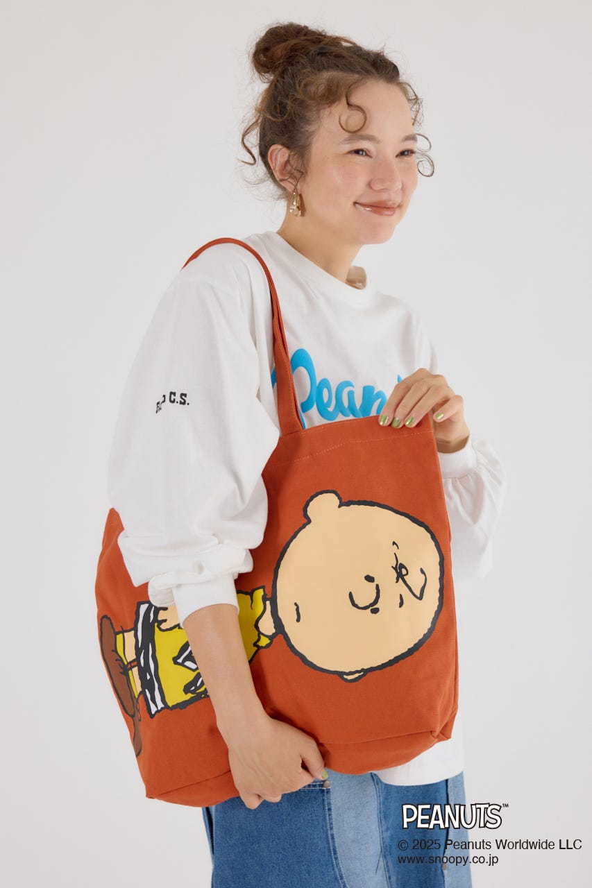 (PEANUTS)BIGトートバッグ ORG FREE