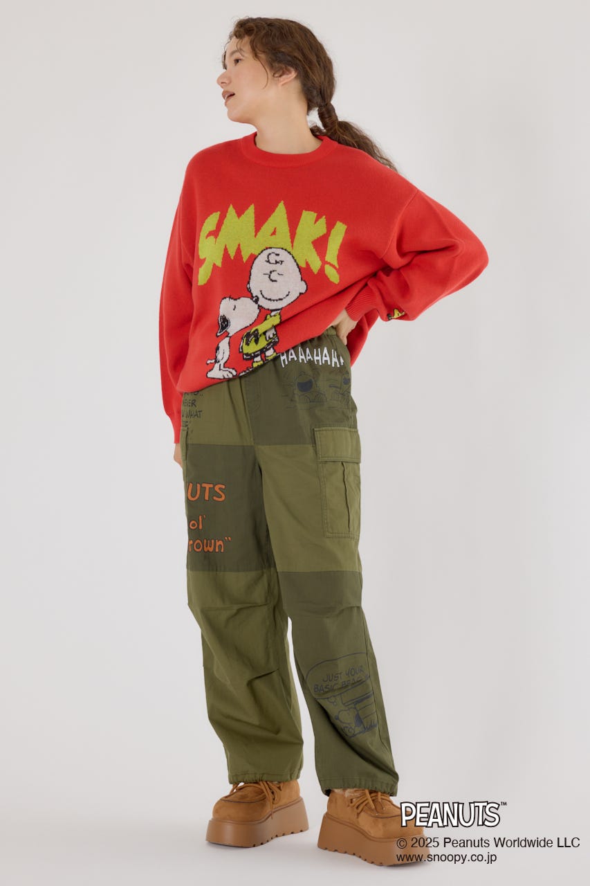 (PEANUTS) カスタムカーゴパンツ KHA S