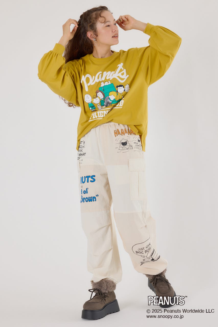 (PEANUTS) カスタムカーゴパンツ O/WHT M