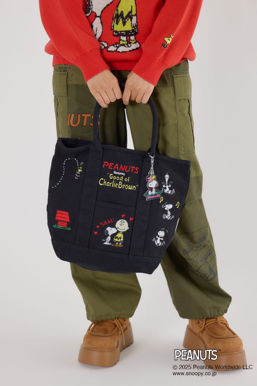 (PEANUTS)トートバッグ BLK FREE