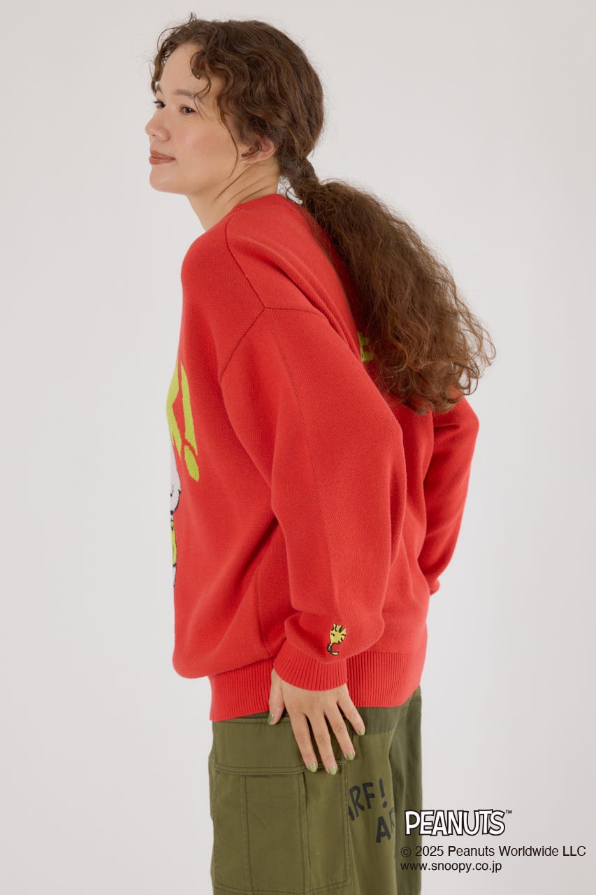 (PEANUTS) モチーフニットトップス ORG FREE