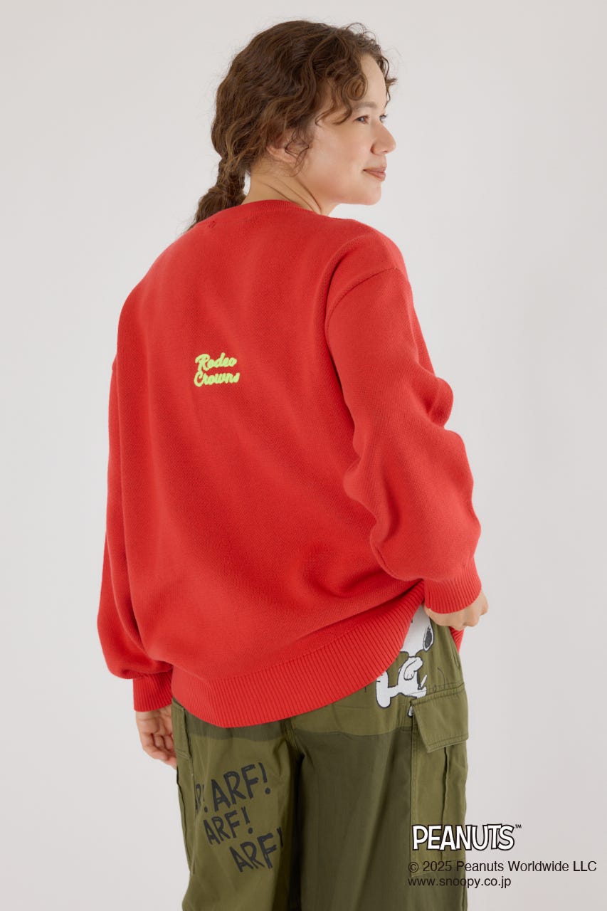 (PEANUTS) モチーフニットトップス ORG FREE