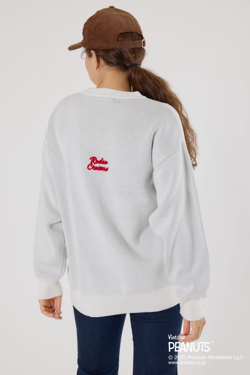 (PEANUTS) モチーフニットトップス O/WHT FREE