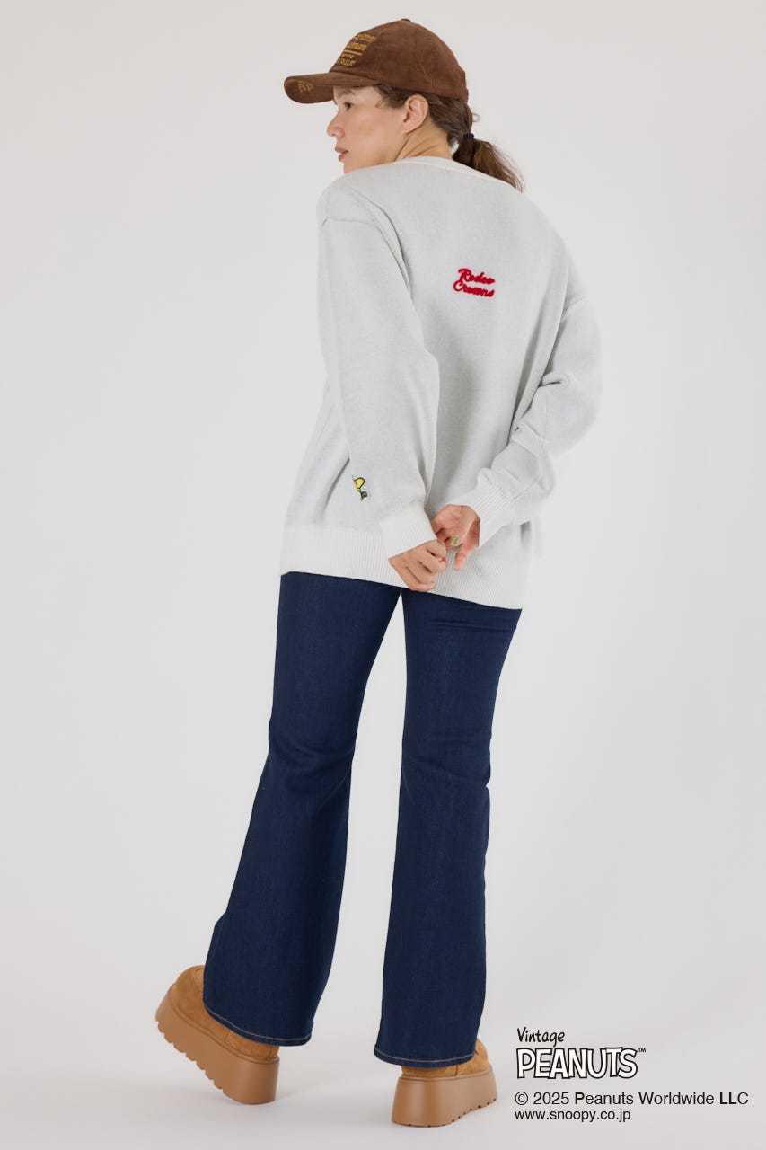 (PEANUTS) モチーフニットトップス O/WHT FREE