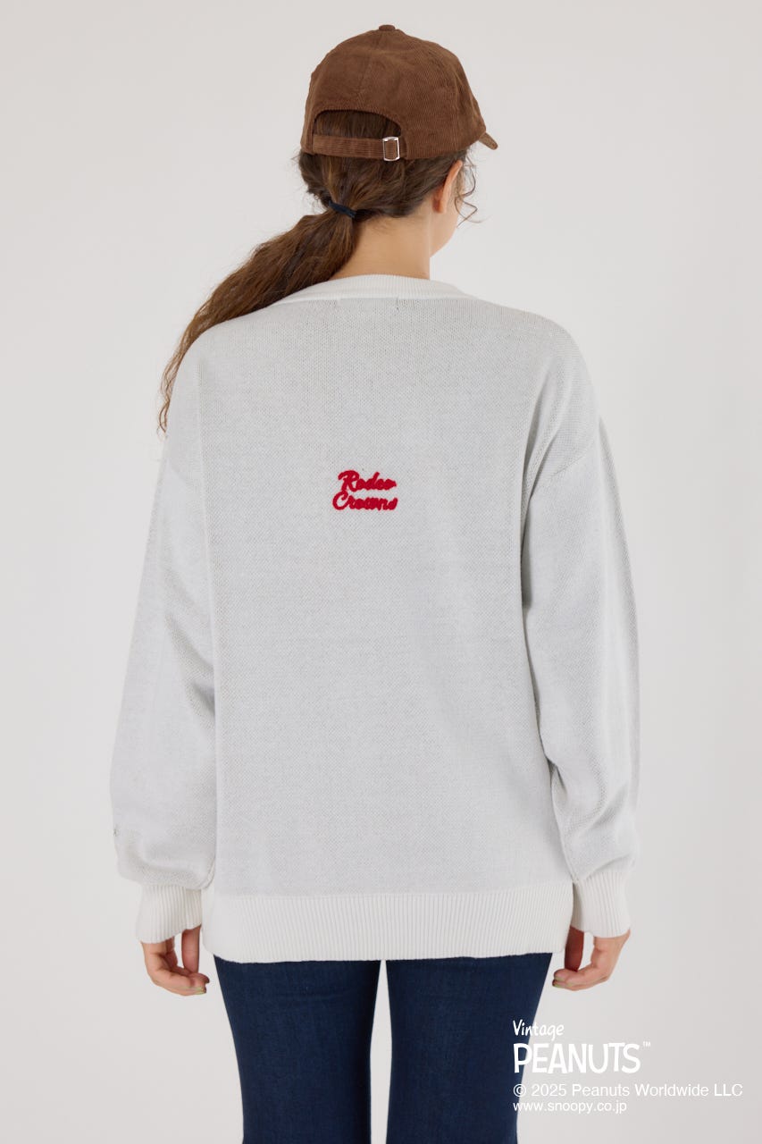 (PEANUTS) モチーフニットトップス O/WHT FREE