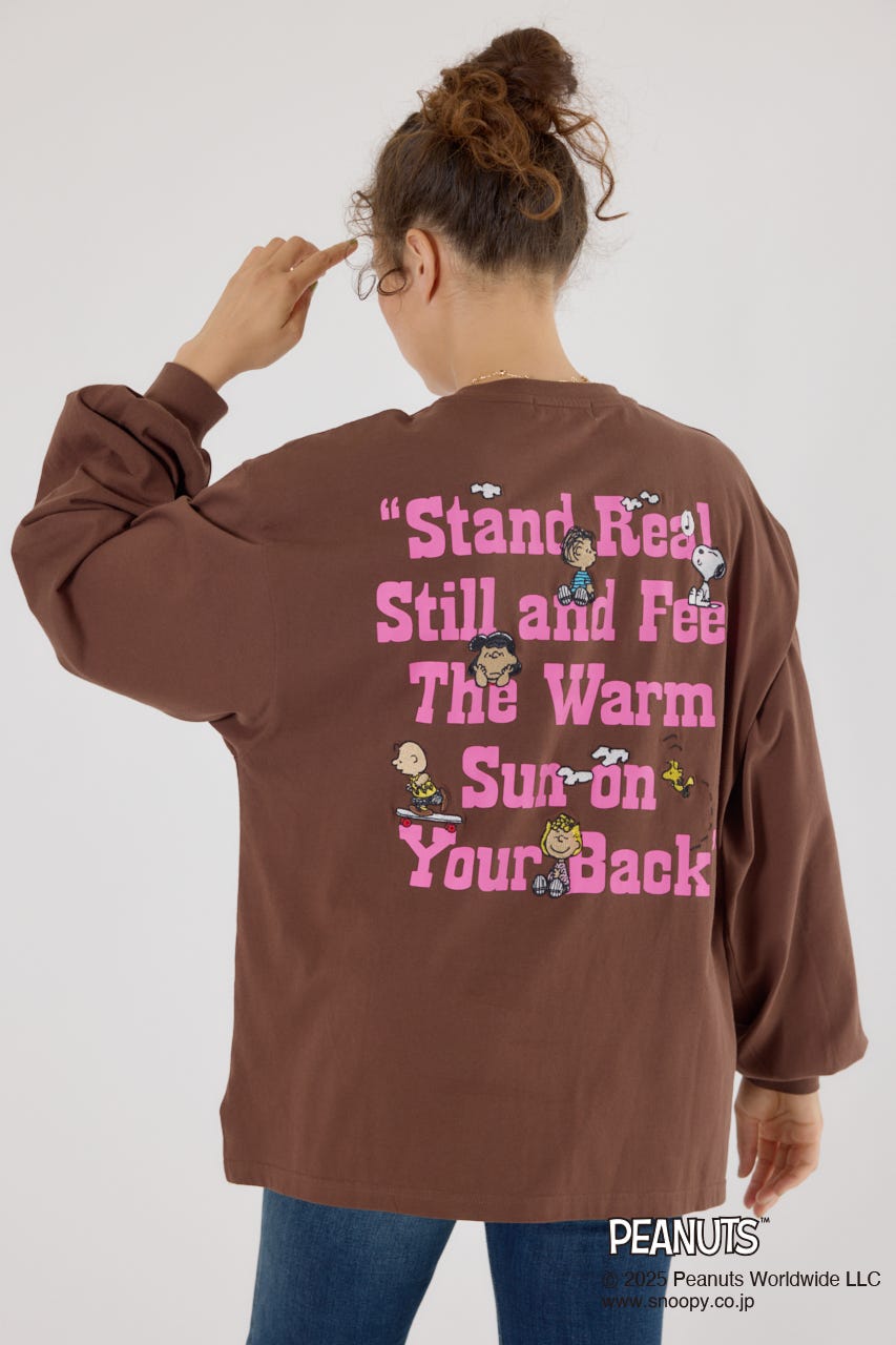 (PEANUTS)バルーンロングスリーブTシャツ BRN FREE