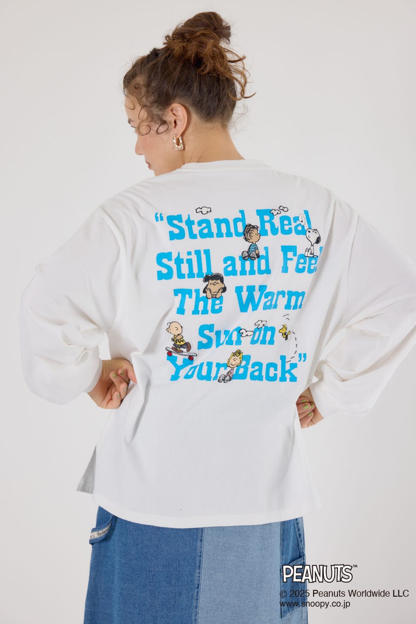 (PEANUTS)バルーンロングスリーブTシャツ O/WHT FREE