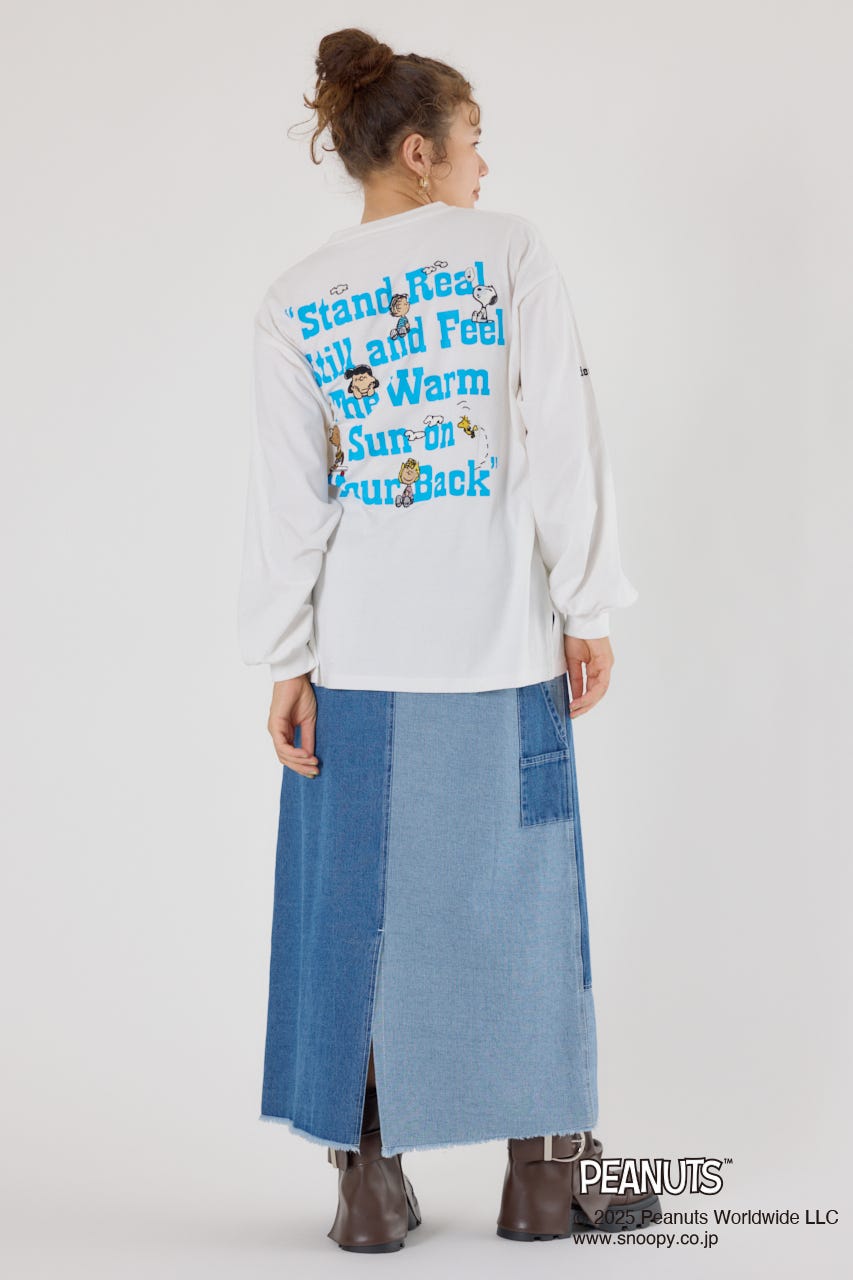 (PEANUTS)バルーンロングスリーブTシャツ O/WHT FREE
