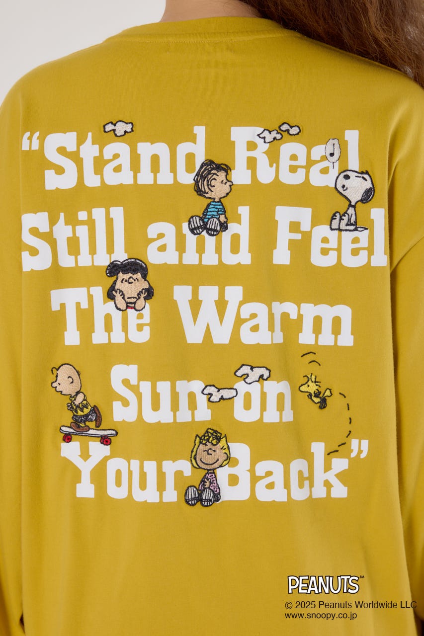 (PEANUTS)バルーンロングスリーブTシャツ YEL FREE